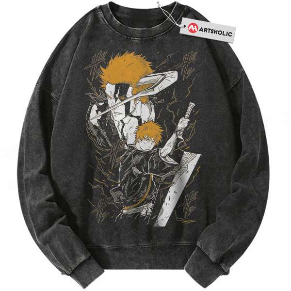 Ichigo Kurosaki Sweatshirt, Bleach Sweatshirt, Anime Sweatshirt, Vintage Sweatshirt