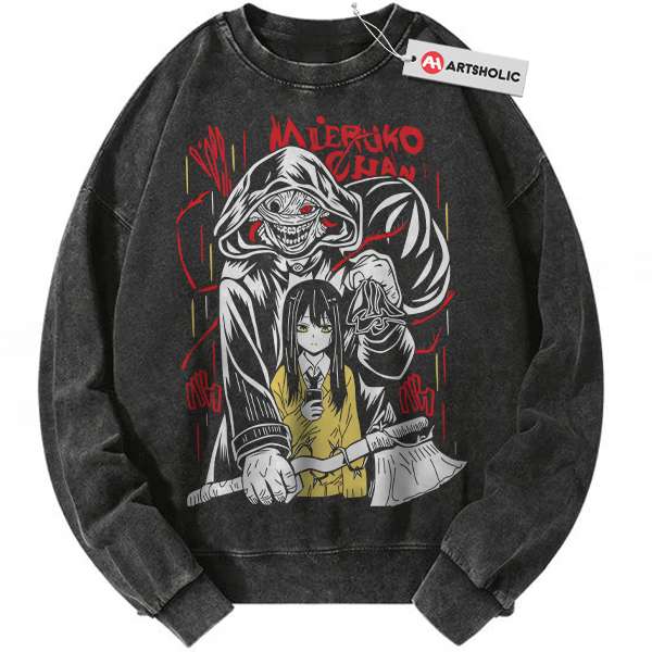 Miko Yotsuya Sweatshirt, Mieruko-chan - Slice of Horror Sweatshirt, Anime Sweatshirt, Vintage Sweatshirt