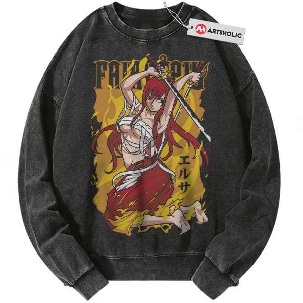 Erza Scarlet Sweatshirt, Fairy Tail Sweatshirt, Anime Sweatshirt, Vintage Sweatshirt