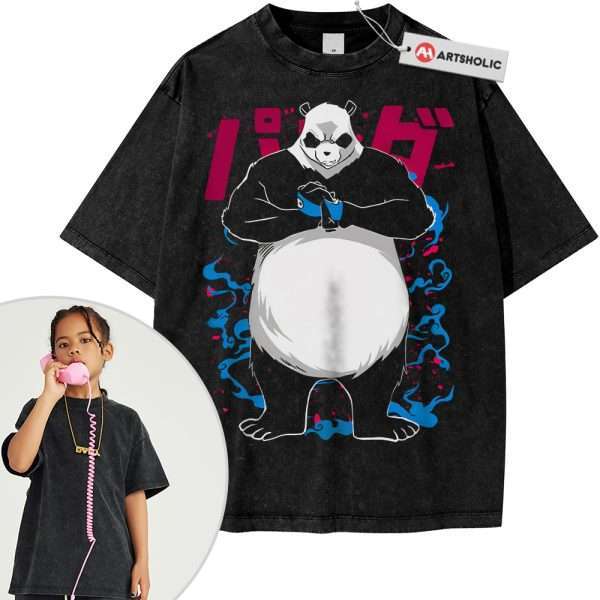 Panda Shirt For Kids, Jujutsu Kaisen Shirt For Kids, Anime Shirt For Kids, Vintage T-Shirt For Kids