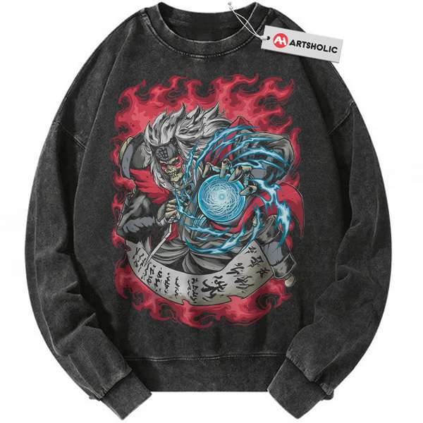 Skull Jiraiya Sweatshirt, Naruto Sweatshirt, Anime Sweatshirt, Vintage Sweatshirt
