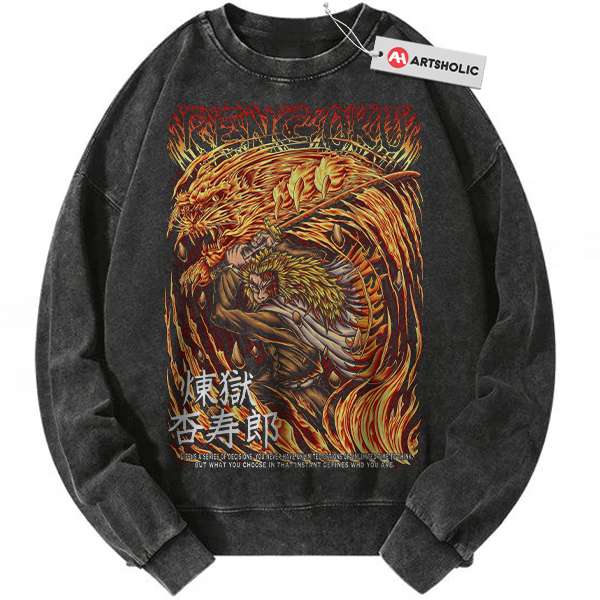 Kyojuro Rengoku Sweatshirt, Demon Slayer Sweatshirt, Anime Sweatshirt, Vintage Sweatshirt