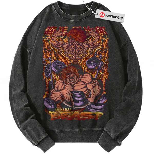 Yujiro Hanma Sweatshirt, Baki Sweatshirt, Anime Sweatshirt, Vintage Sweatshirt
