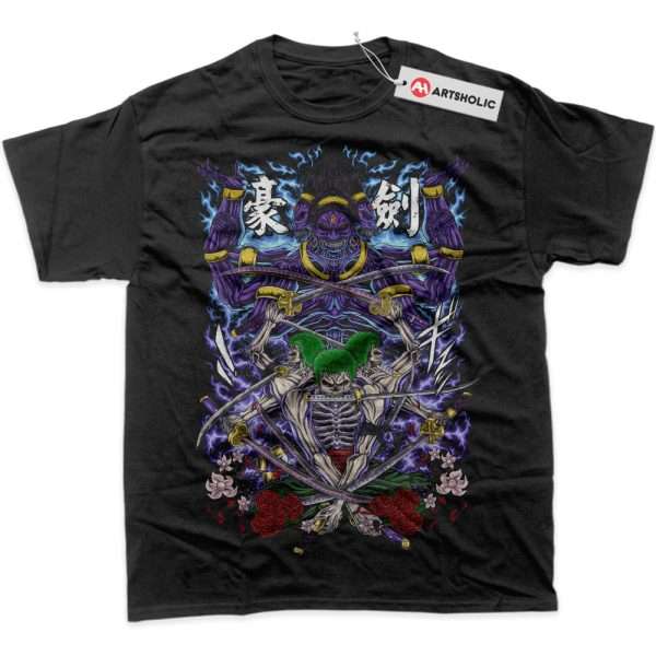 Skeleton Roronoa Zoro Shirt, One Piece Shirt, Anime Shirt, Graphic T-Shirt