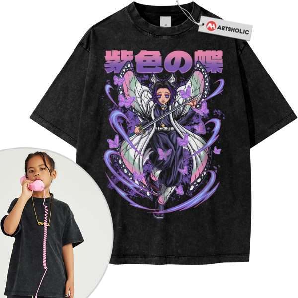 Shinobu Kocho Shirt For Kids, Demon Slayer Shirt For Kids, Anime Shirt For Kids, Vintage Tee For Kids