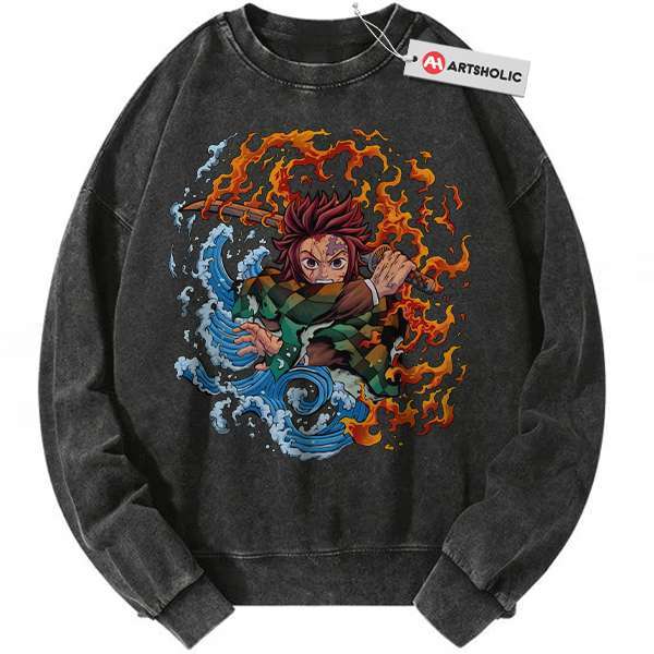 Tanjiro Kamado Sweatshirt, Demon Slayer Sweatshirt, Anime Sweatshirt, Vintage Sweatshirt