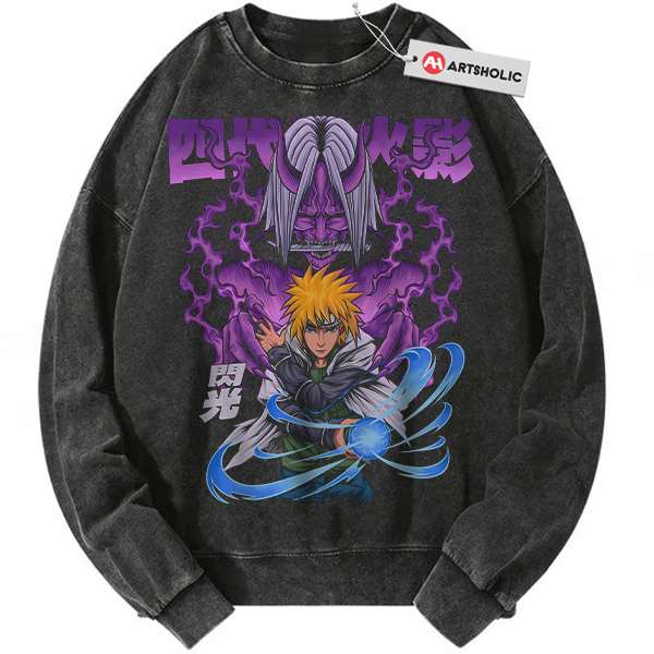 Minato Namikaze Sweatshirt, Naruto Sweatshirt, Anime Sweatshirt, Vintage Sweatshirt
