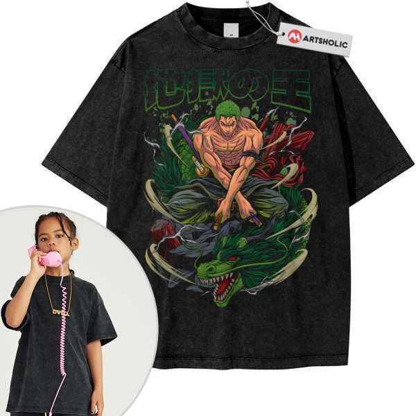 Roronoa Zoro Shirt For Kids, One Piece Shirt For Kids, Anime Shirt For Kids, Vintage Tee For Kids