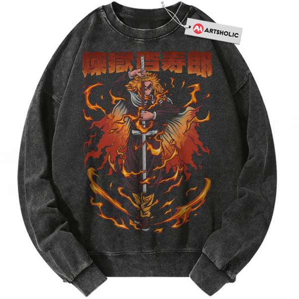 Kyojuro Rengoku Sweatshirt, Demon Slayer Sweatshirt, Anime Sweatshirt, Vintage Sweatshirt