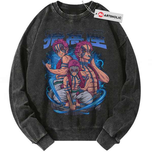 Akaza Sweatshirt, Demon Slayer Sweatshirt, Anime Sweatshirt, Vintage Sweatshirt