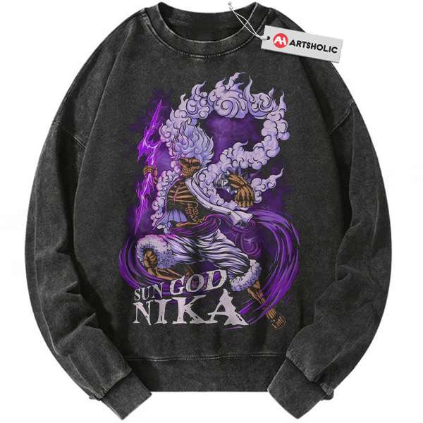 Sun God Nika - Monkey D Luffy Sweatshirt, One Piece Sweatshirt, Anime Sweatshirt, Vintage Sweatshirt