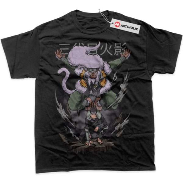 Hiruzen Sarutobi Shirt, Naruto Shirt, Anime Shirt, Graphic T-Shirt