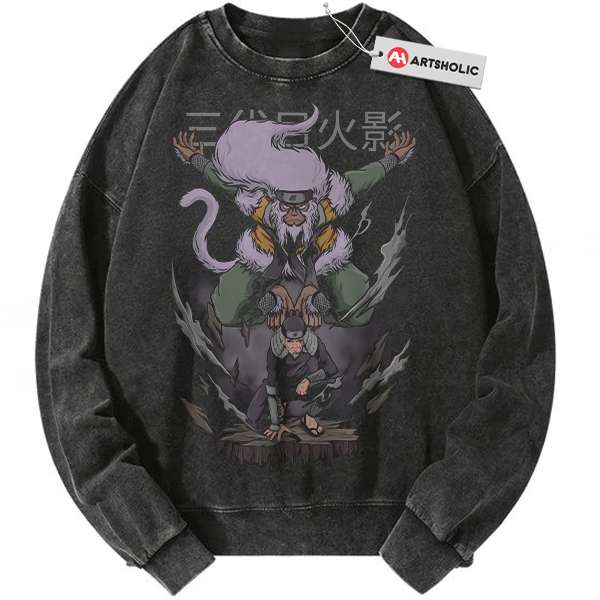 Hiruzen Sarutobi Sweatshirt, Naruto Sweatshirt, Anime Sweatshirt, Vintage Sweatshirt