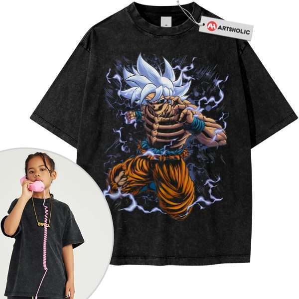 Skeleton Ultra Instinct Son Goku Shirt For Kids, Dragon Ball Shirt For Kids, DBZ Shirt For Kids, Anime Shirt For Kids, Vintage T-Shirt For Kids