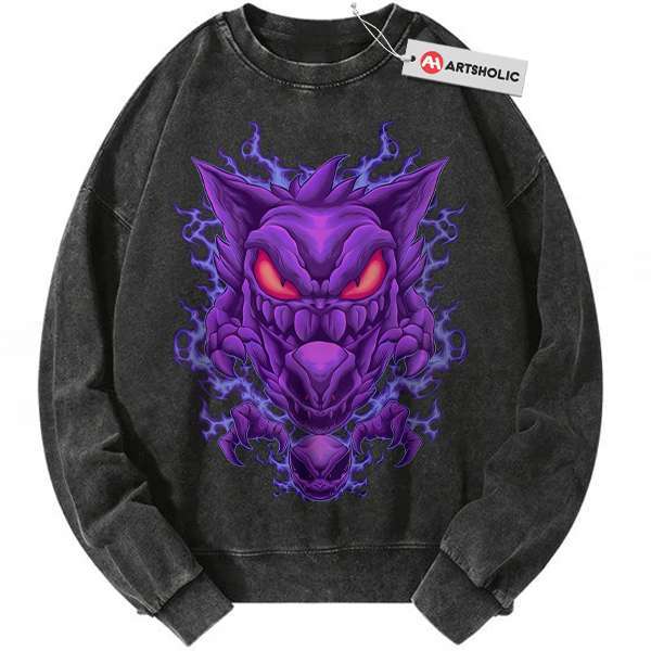 Gengar Sweatshirt, Gatsly Sweatshirt, Haunter Sweatshirt, Pokemon Sweatshirt, Anime Sweatshirt, Vintage Sweatshirt