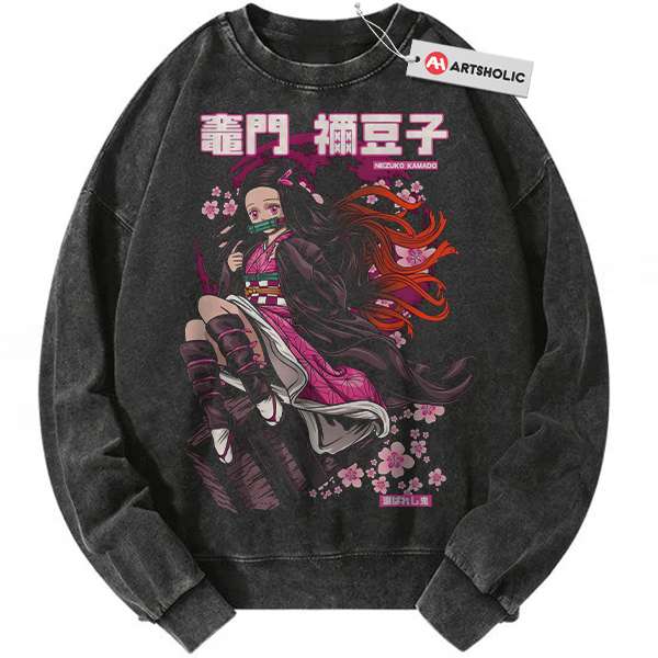 Nezuko Kamado Sweatshirt, Demon Slayer Sweatshirt, Anime Sweatshirt, Vintage Sweatshirt