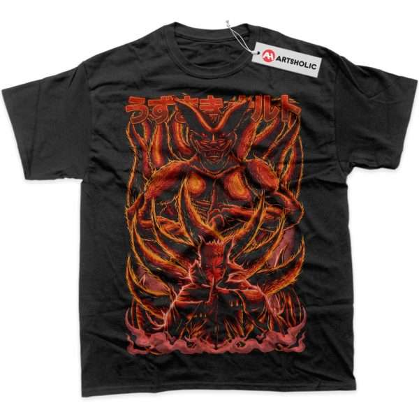 Kurama vs Naruto Uzumaki Shirt, Anime Shirt, Graphic T-Shirt