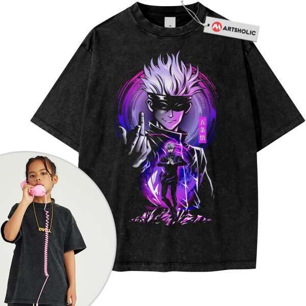 Satoru Gojo Shirt For Kids, Jujutsu Kaisen Shirt For Kids, Anime Shirt For Kids, Vintage Tee For Kids