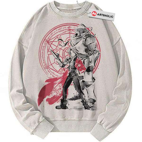 Alphonse vs Edward Elric Sweatshirt, Fullmetal Alchemist Sweatshirt, Anime Sweatshirt, Vintage Sweatshirt