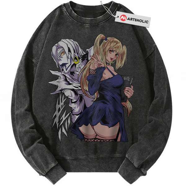 Misa Amane vs Rem Sweatshirt, Death Note Sweatshirt, Anime Sweatshirt, Vintage Sweatshirt