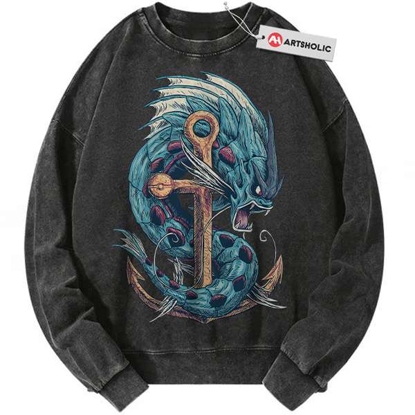 Gyarados Sweatshirt, Pokemon Sweatshirt, Anime Sweatshirt, Vintage Sweatshirt
