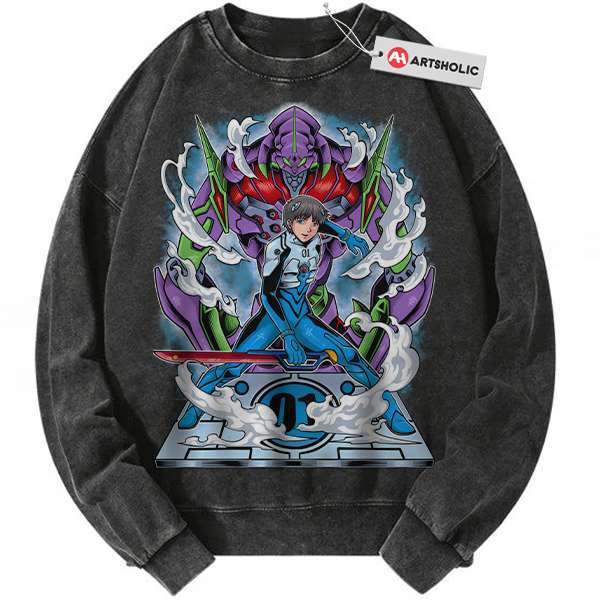 Shinji Ikari Sweatshirt, Neon Genesis Evangelion Sweatshirt, Anime Sweatshirt, Vintage Sweatshirt
