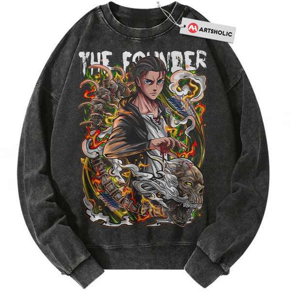 Eren Yeager Sweatshirt, Attack On Titan Sweatshirt, AOT Sweatshirt, Anime Sweatshirt, Vintage Sweatshirt