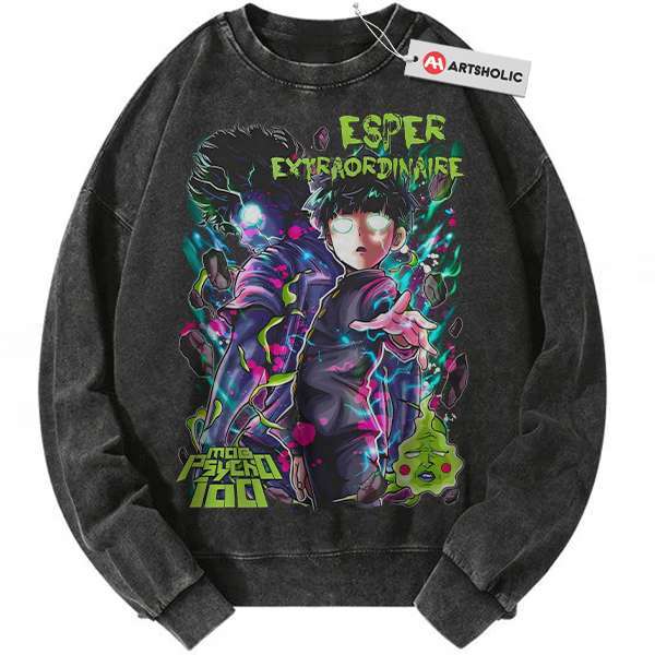 Shigeo Kageyama Sweatshirt, Mob Psycho 100 Sweatshirt, Anime Sweatshirt, Vintage Sweatshirt