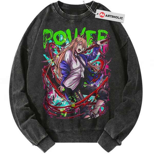 Power Sweatshirt, Chainsaw Man Sweatshirt, Anime Sweatshirt, Vintage Sweatshirt