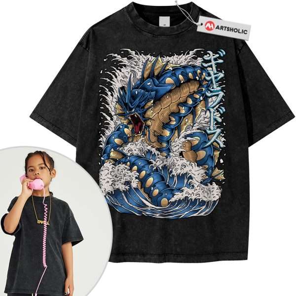 Gyarados Shirt For Kids, Pokemon Shirt For Kids, Anime Shirt For Kids, Vintage T-Shirt For Kids