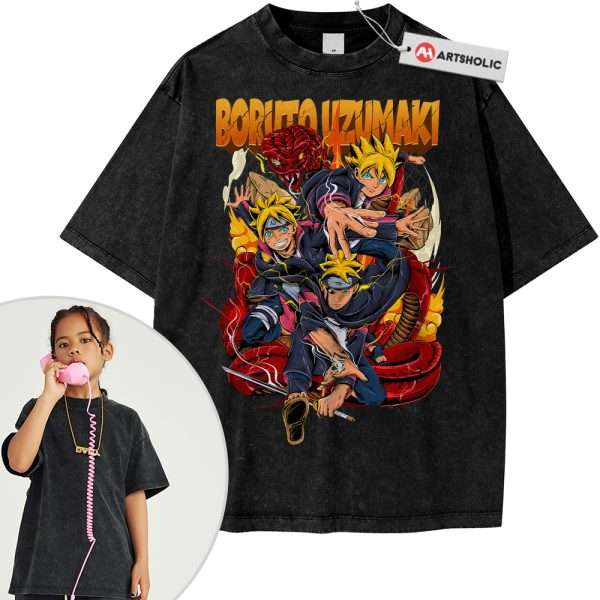 Boruto Uzumaki Shirt For Kids, Naruto Shirt For Kids, Anime Shirt For Kids, Vintage Tee For Kids