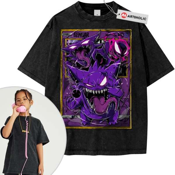 Gengar Shirt For Kids, Pokemon Shirt For Kids, Anime Shirt For Kids, Vintage Tee For Kids