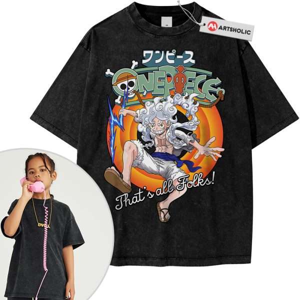 Monkey D Luffy Shirt For Kids, One Piece Shirt For Kids, Anime Shirt For Kids, Vintage Tee For Kids