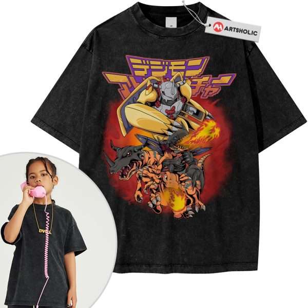 Agumon Shirt For Kids, WarGreymon Shirt For Kids, Digimon Adventure Shirt For Kids, Anime Shirt For Kids, Vintage T-Shirt For Kids