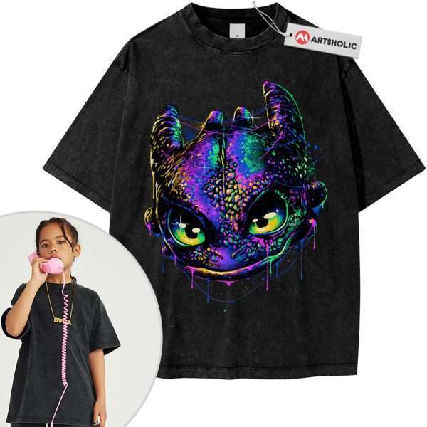 Toothless Shirt For Kids, Night Fury Shirt For Kids, How to Train Your Dragon Shirt For Kids, Animated Shirt For Kids, Vintage T-Shirt For Kids