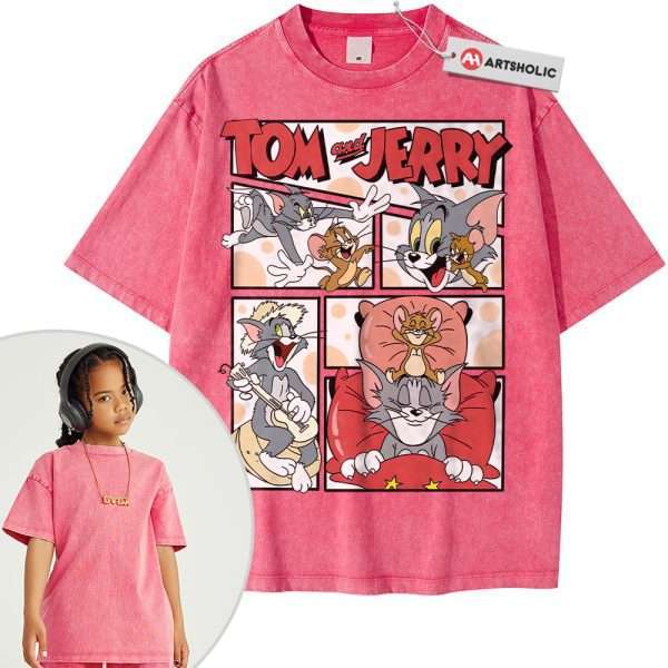 Tom and Jerry Shirt For Kids, Animated Shirt For Kids, Vintage Tee For Kids