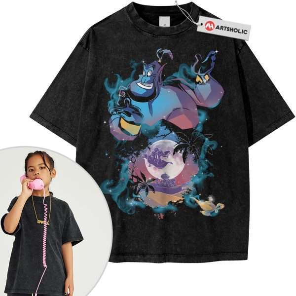Genie Shirt For Kids, Aladdin Shirt For Kids, Disney Shirt For Kids, Animated Shirt For Kids, Vintage Tee For Kids