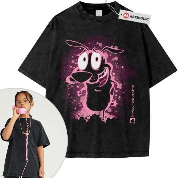 Courage the Cowardly Dog Shirt For Kids, Animated Shirt For Kids, Vintage Tee For Kids