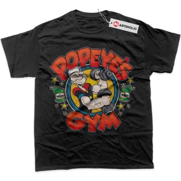 Gym Popeye the Sailor Shirt, Animated Shirt, Graphic T-Shirt