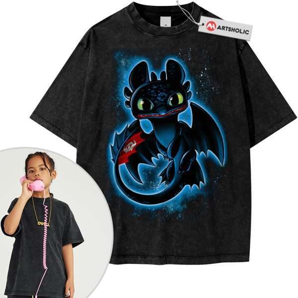 Toothless Shirt For Kids, How to Train Your Dragon Shirt For Kids, Animated Shirt For Kids, Vintage T-Shirt For Kids