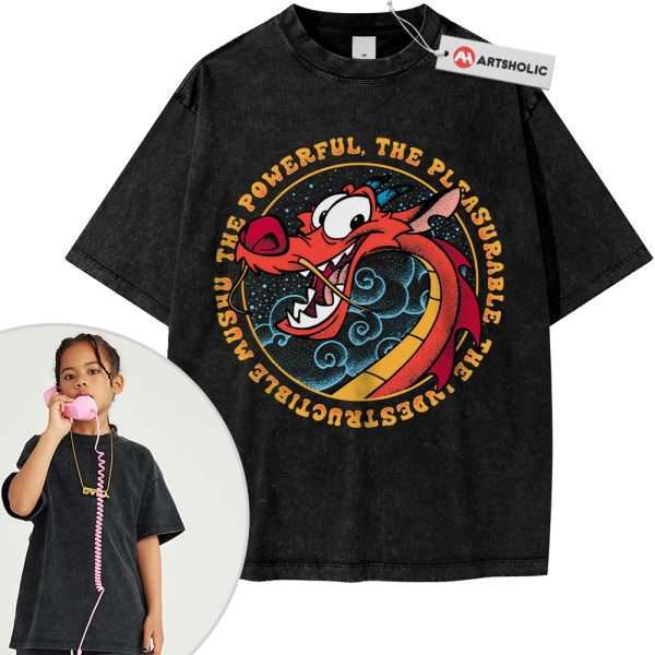 Mushu Shirt For Kids, Mulan Shirt For Kids, Disney Shirt For Kids, Animated Shirt For Kids, Vintage T-Shirt For Kids
