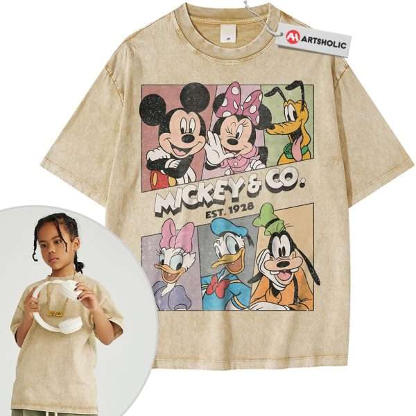 Mickey and Co Shirt For Kids, Cartoon Shirt For Kids, Vintage T-Shirt For Kids