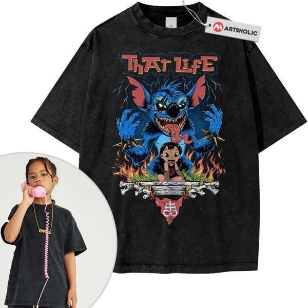 Lilo and Stitch Shirt For Kids, Animated Shirt For Kids, Vintage T-Shirt For Kids