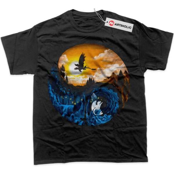 Toothless and Light Fury Shirt, How to Train Your Dragon Shirt, Animated Shirt, Graphic T-Shirt
