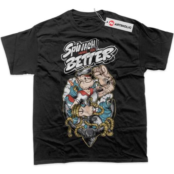 Popeye The Sailor Man Shirt, Animated Shirt, Graphic T-Shirt