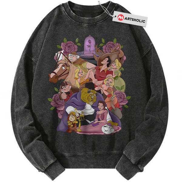 Beauty and the Beast Sweatshirt, Animated Sweatshirt, Vintage Sweatshirt