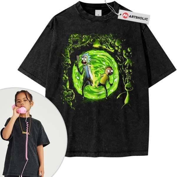 Rick and Morty Shirt For Kids, Animated Shirt For Kids, Vintage T-Shirt For Kids