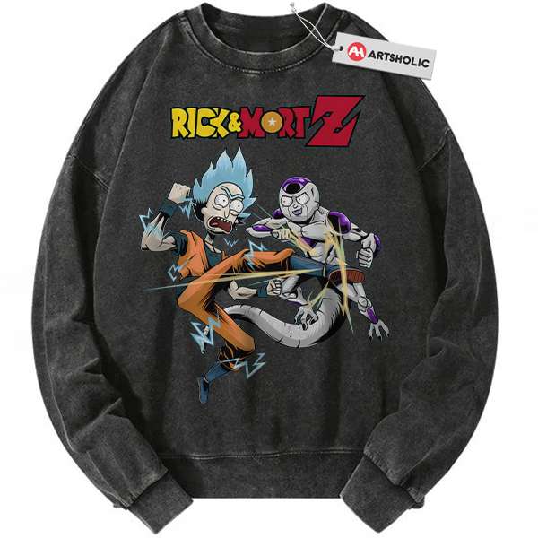 Dragon Ball x Rick and Morty Sweatshirt, Animated Sweatshirt, Vintage Sweatshirt