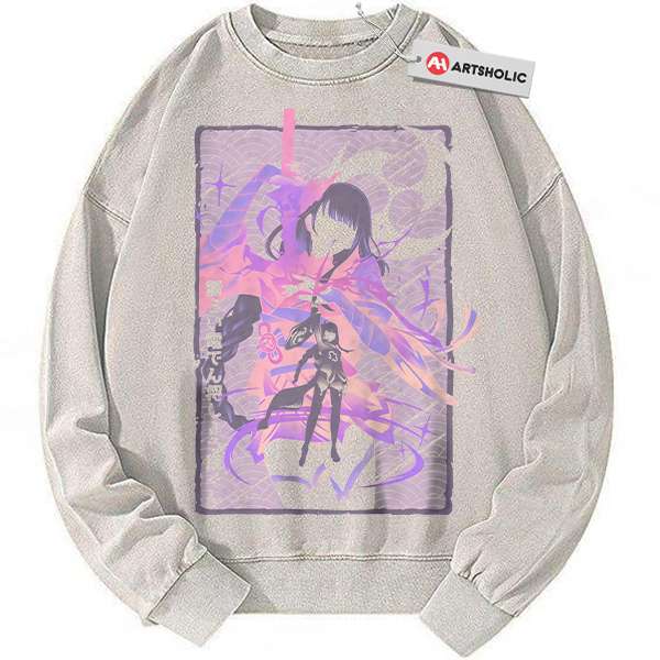 Raiden Shogun Sweatshirt, Genshin Impact Sweatshirt, Game Sweatshirt, Vintage Sweatshirt