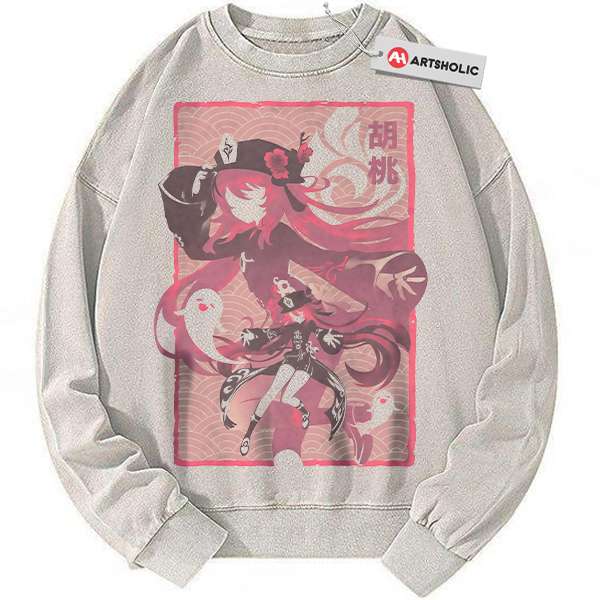 Hu Tao Sweatshirt, Genshin Impact Sweatshirt, Game Sweatshirt, Vintage Sweatshirt